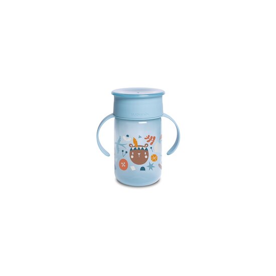 Tasse de transition avec bec Baby - Anti fuite - 210 ml - Bleu