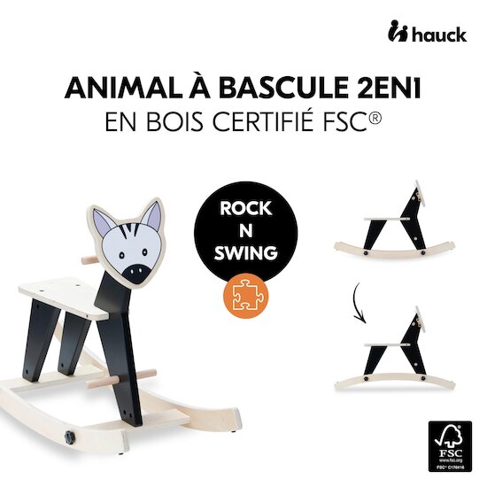 Hauck Animal à Bascule Rock N Swing Zebra 
