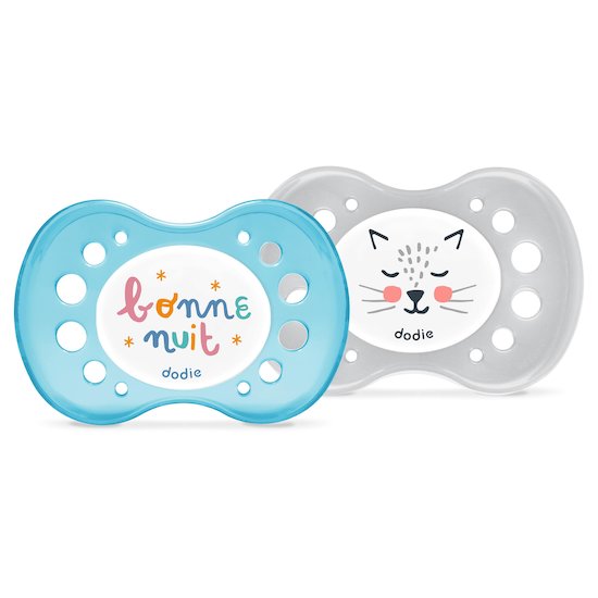 Dodie 2 sucettes anatomiques Nuit  18 mois et +