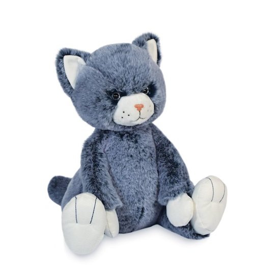 Histoire d'Ours Peluche Lulu le chat Bleu 25 cm