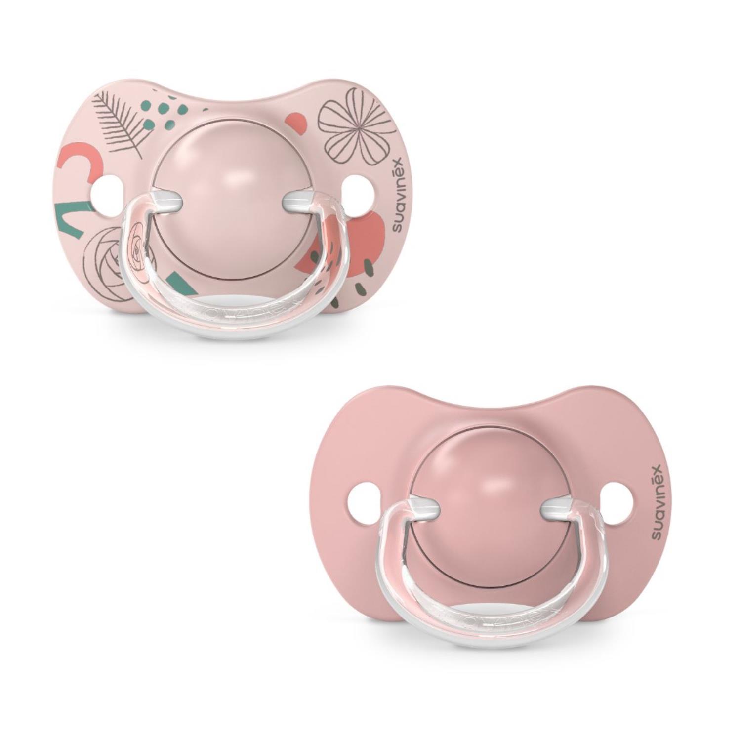 Suavinex - Lot de 2 sucettes symetriques walk in the park BEIGE Suavinex
