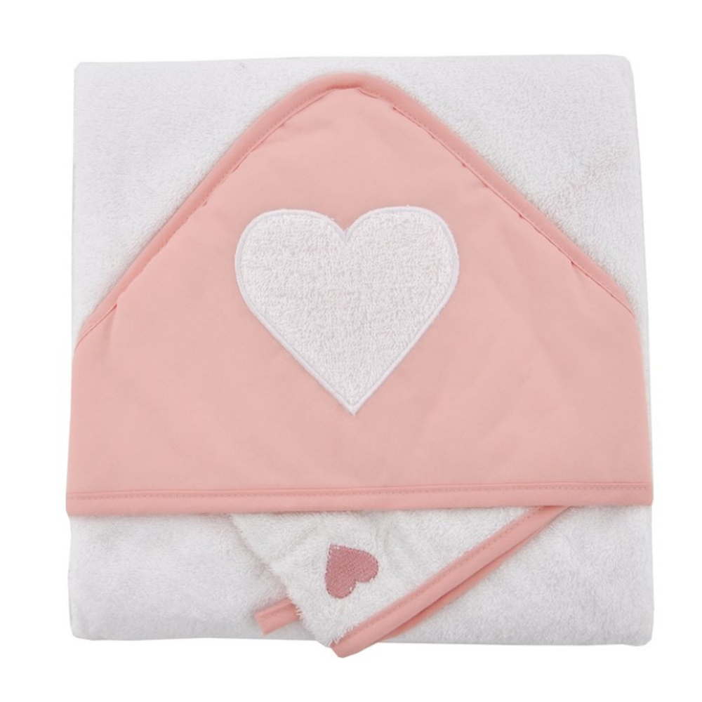 Coffret sortie de bain et gant ROSE Domiva