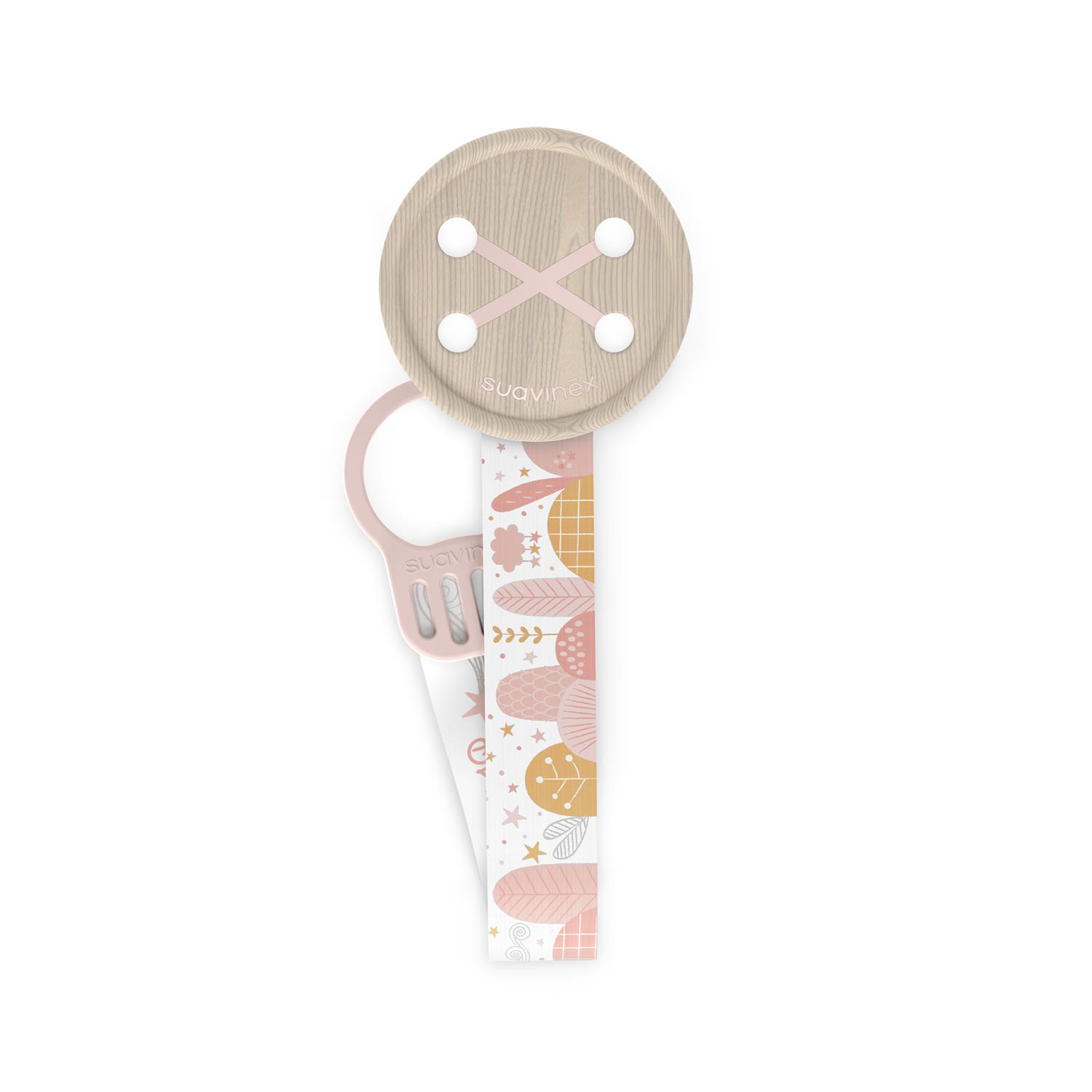 Suavinex - Attache-sucette ruban Dreams ROSE Suavinex