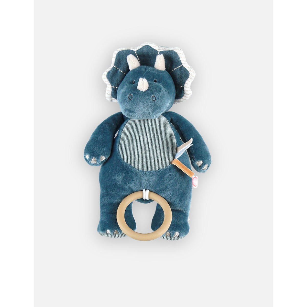 Noukie's - Peluche Mini-Musical Veloudoux Dino Ops Tiga & Stegi BLEU Noukie's