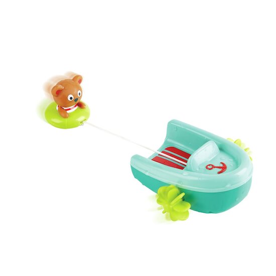 Hape Jouet de bain Teddy et son bateau Vert  Hape Jouet de bain Teddy et son bateau Vert