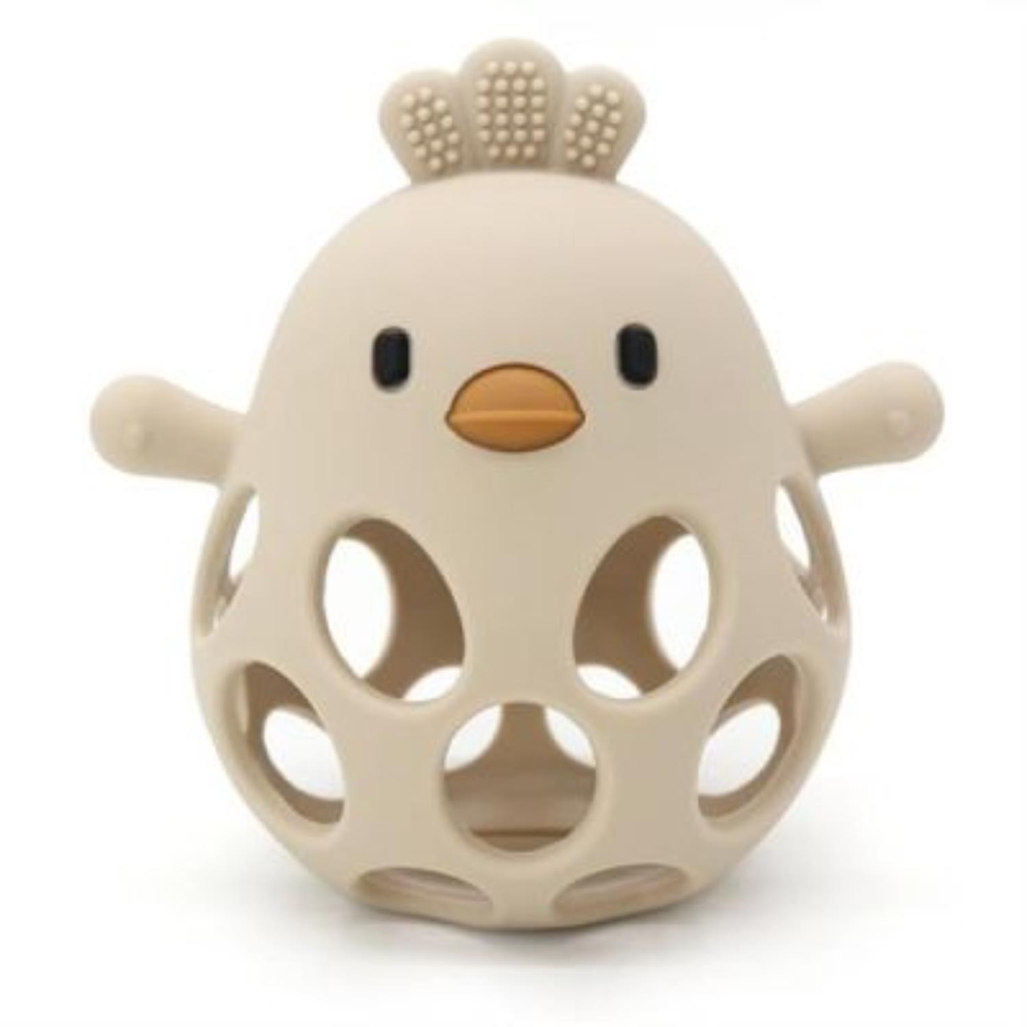 Balle de dentition poussin en silicone BEIGE BB&Co