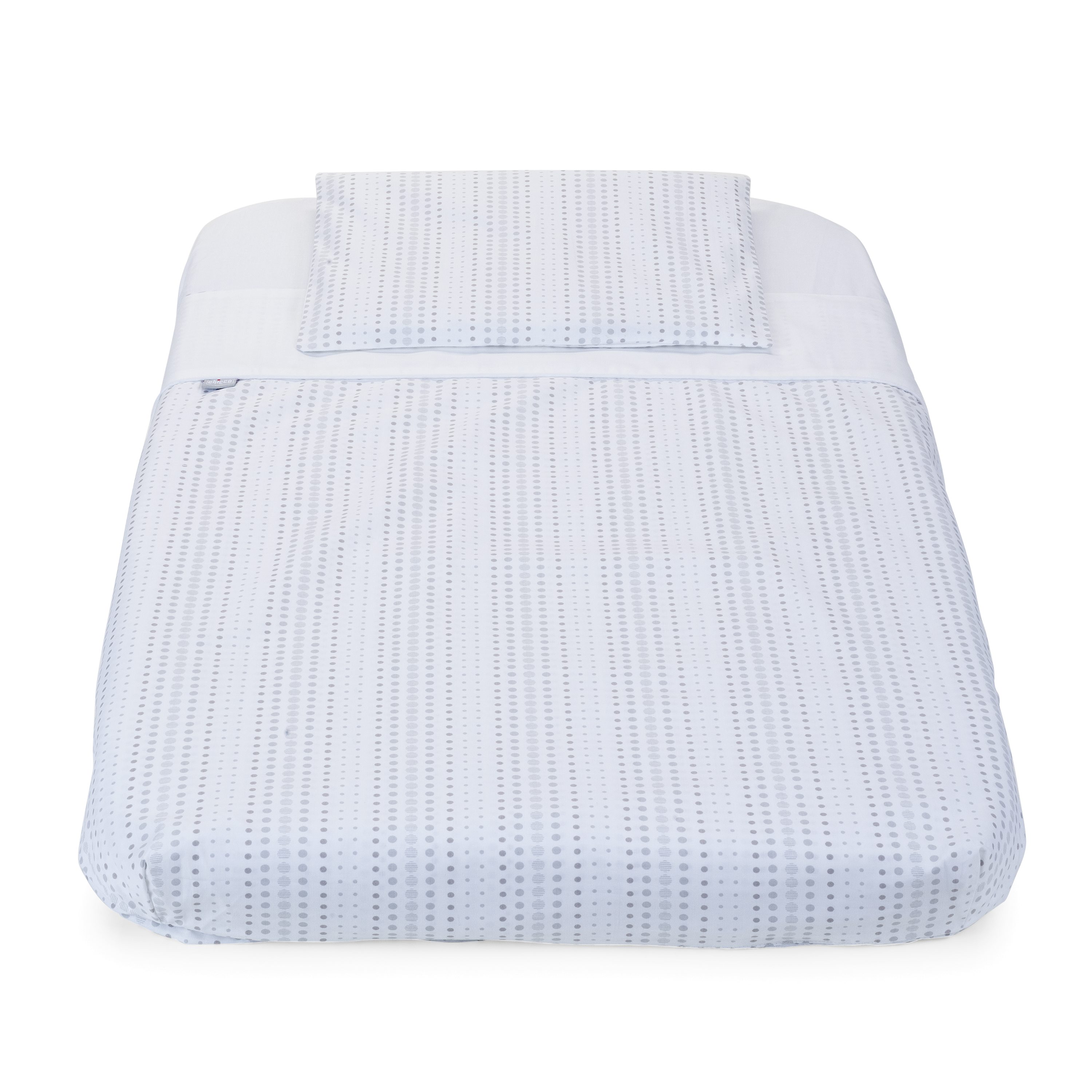 Set 3 pcs next2me : taie oreiller + drap housse + drap BLANC Chicco