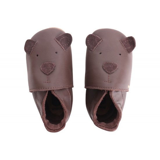 Bobux Chaussons en cuir Soft Soles Chocolate Cub 