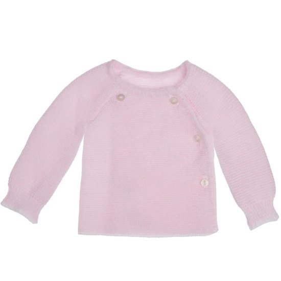 La Manufacture de layette Brassière de naissance avec manches raglantes Rose Layette 1 mois