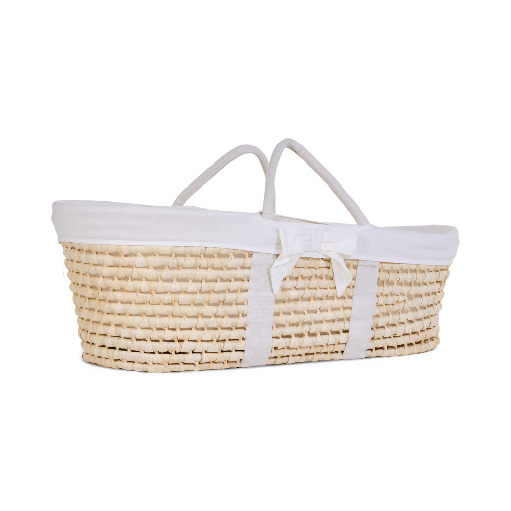 Panier Moise Soft Cornhusk Natural BLANC Childhome