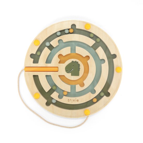 Trixie Labyrinthe magnétique rond en bois Mr. Dino 