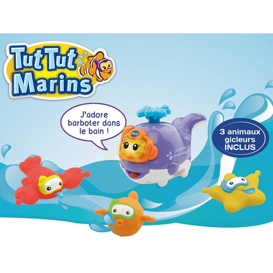 Vtech Jouet bain Tut Tut Marins la baleine d'eau douce  