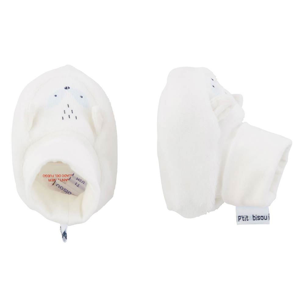 Chaussons Petit Cocon BLANC P’tit bisou