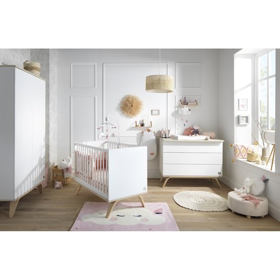 Sauthon Lit bébé Serena Blanc 60x120 cm Sauthon Lit bébé Serena Blanc 60x120 cm