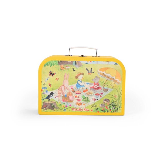 Moulin Roty Valise dînette thé métal La Grande Famille Multicolore  Moulin Roty Valise dînette thé métal La Grande Famille Multicolore