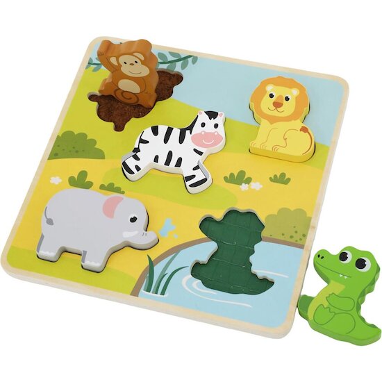 Trousselier Puzzle tactile Savane Multicolore  Trousselier Puzzle tactile Savane Multicolore