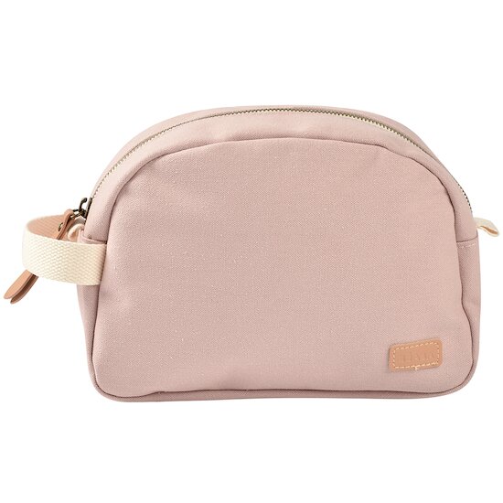 Béaba Trousse de toilette canvas rose poudré  Béaba Trousse de toilette canvas rose poudré