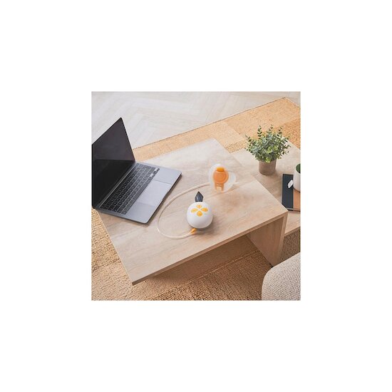 Medela Tire-lait électrique simple Solo Hands-Free Blanc, jaune et Transparent 24 mm