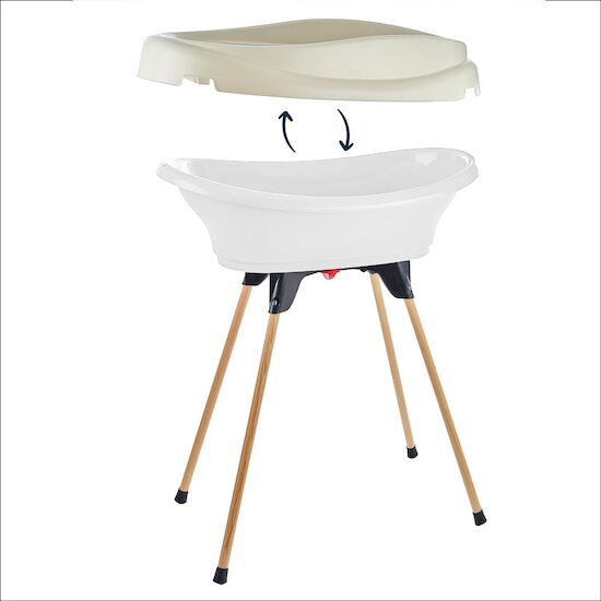 Thermobaby Pack plan à langer et baignoire Vasco Blanc muguet  Thermobaby Pack plan à langer et baignoire Vasco Blanc muguet