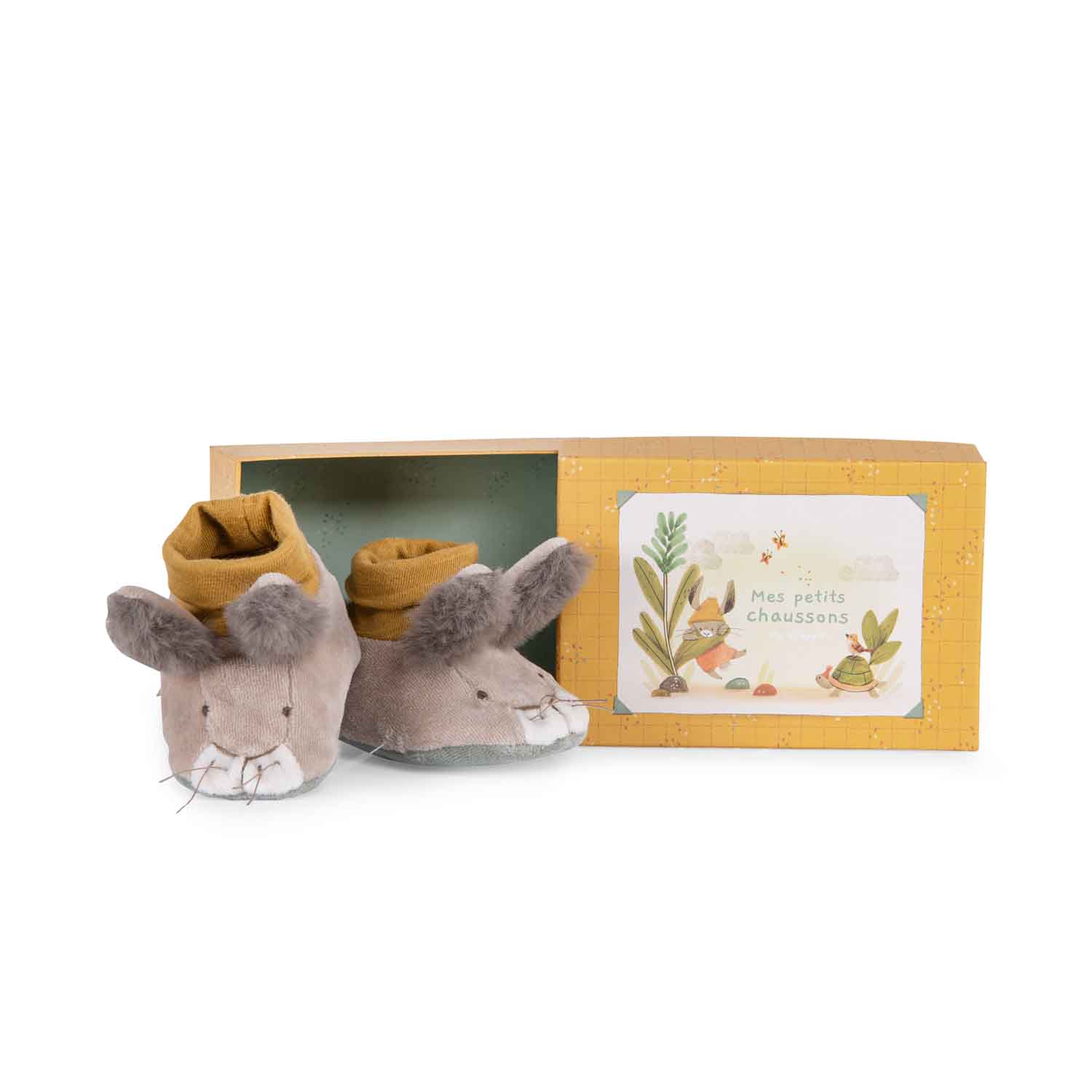 MOULIN ROTY - Chaussons lapin MULTICOLORE Moulin Roty