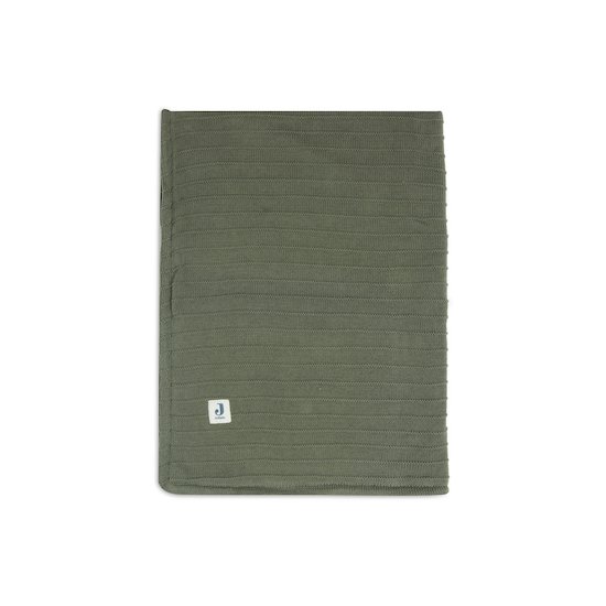 Jollein Couverture Berceau Pure Knit Velvet Leaf Green 75x100 cm