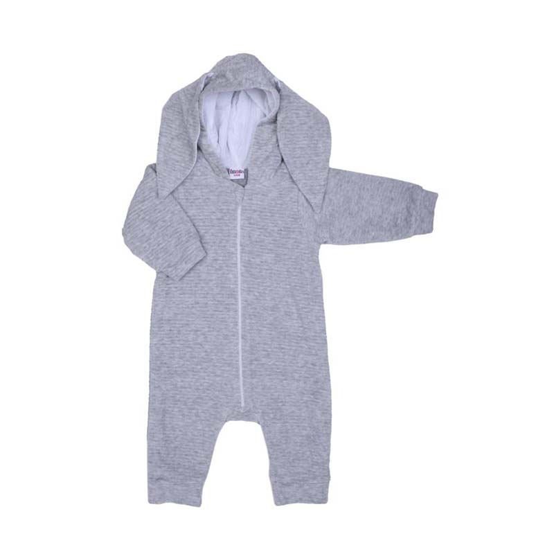 Combinaison Lapin en velours GRIS BB&Co