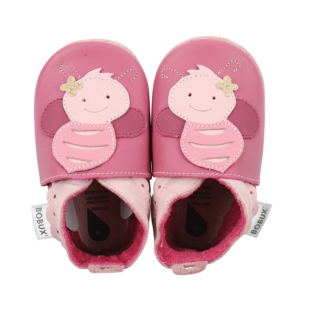 Bobux - Chaussons en cuir Soft Soles ROSE Bobux