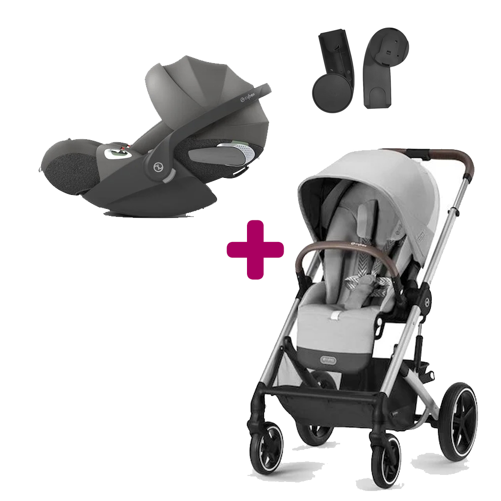 Pack poussette duo Balios S Lux lava grey + coque cloud T i-size Mirage grey Cybex