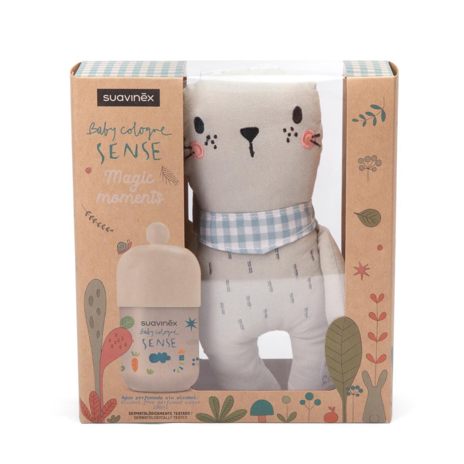 Suavinex - Coffret baby cologne avec peluche Lapin BEIGE Suavinex