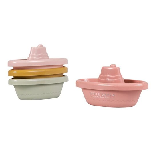 Little Dutch Bâteaux de bain à empiler Rose  Little Dutch Bâteaux de bain à empiler Rose