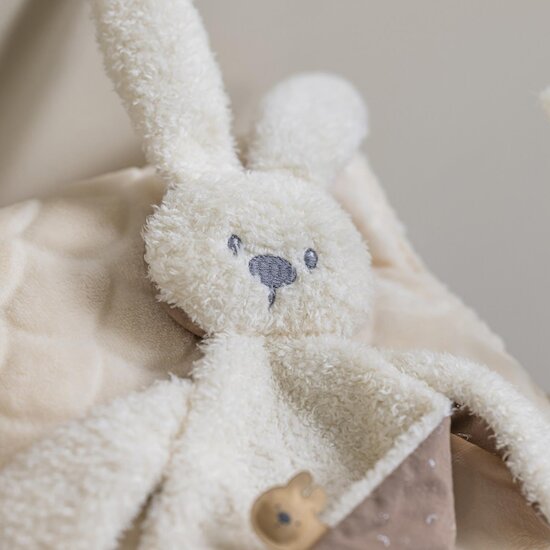 Nattou Doudou Lapidou Teddy triangle Glow Blanc  Nattou Doudou Lapidou Teddy triangle Glow Blanc