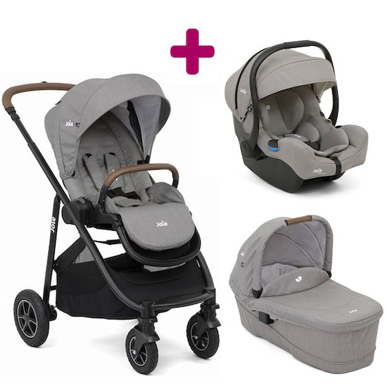 Joie Pack poussette trio Versatrax + coque I Gemm 2 + nacelle Ramble XL Gray flanelle  