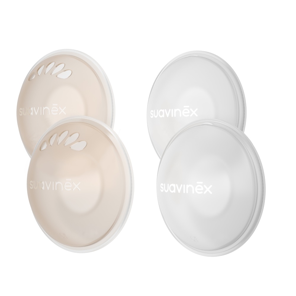 Suavinex - 2 coupelles recueille lait + 2 coupelles protectrices BEIGE Suavinex