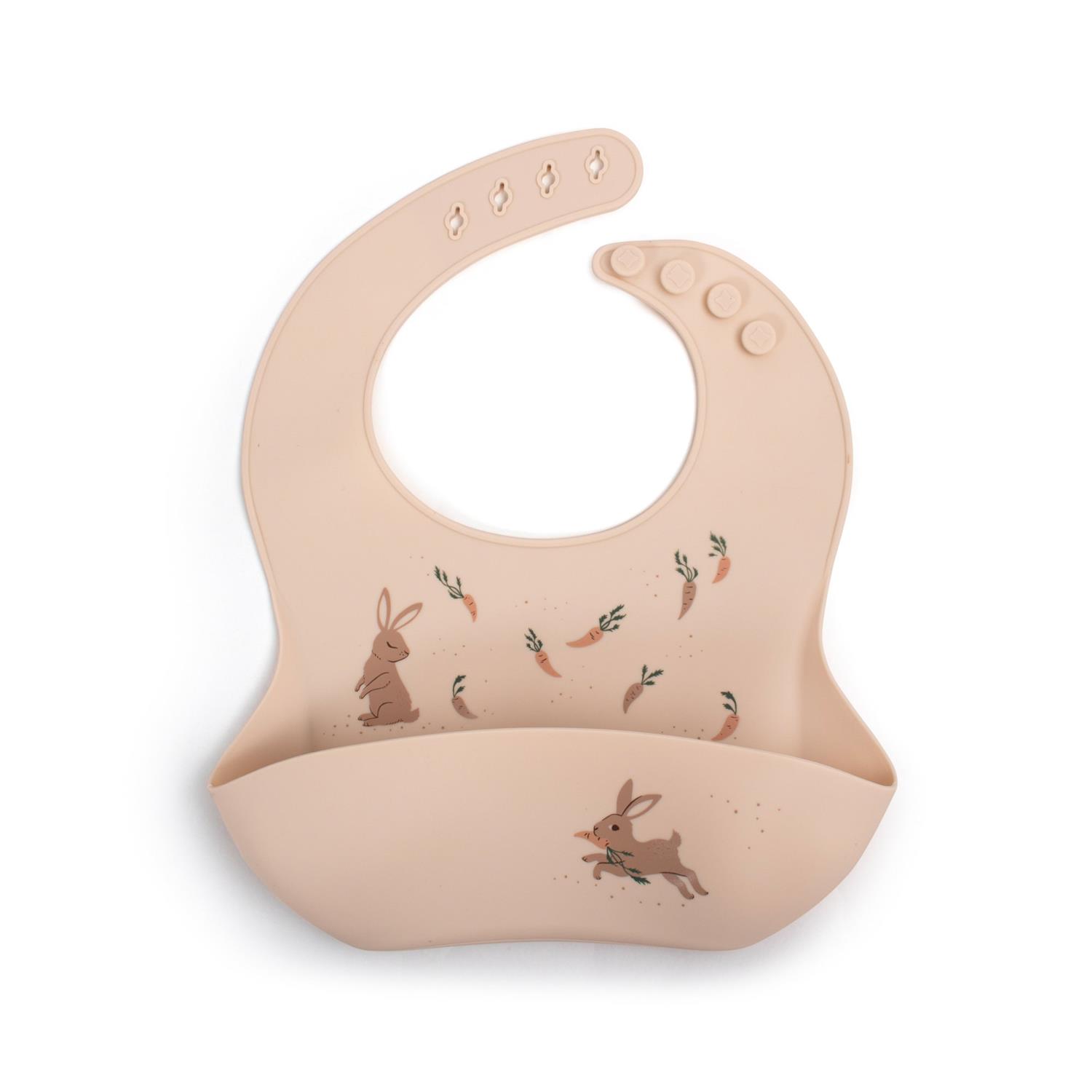 BB & Co - Bavoir silicone imprimé Lapin MULTICOLORE BB&Co