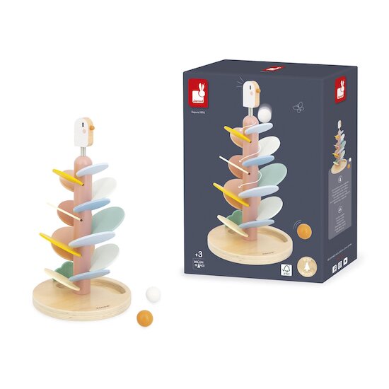 Janod Jeu éducatif Descendeur Oiseau Multicolore 