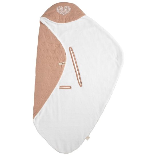 Sauthon Couverture Nomade Petit Coeur Rose Poudré  Sauthon Couverture Nomade Petit Coeur Rose Poudré