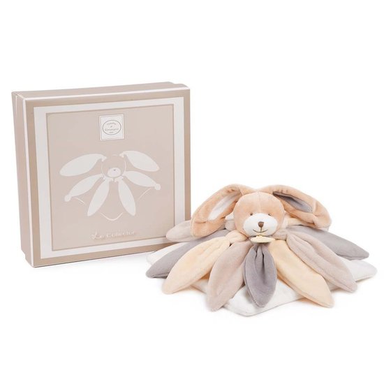 Doudou & Compagnie Peluche plate Lapin Taupe 