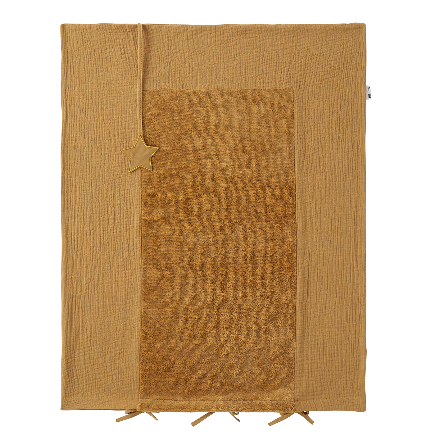 BB & Co - Housse de matelas à langer bambou & gaze Mix & Match MARRON BB&Co