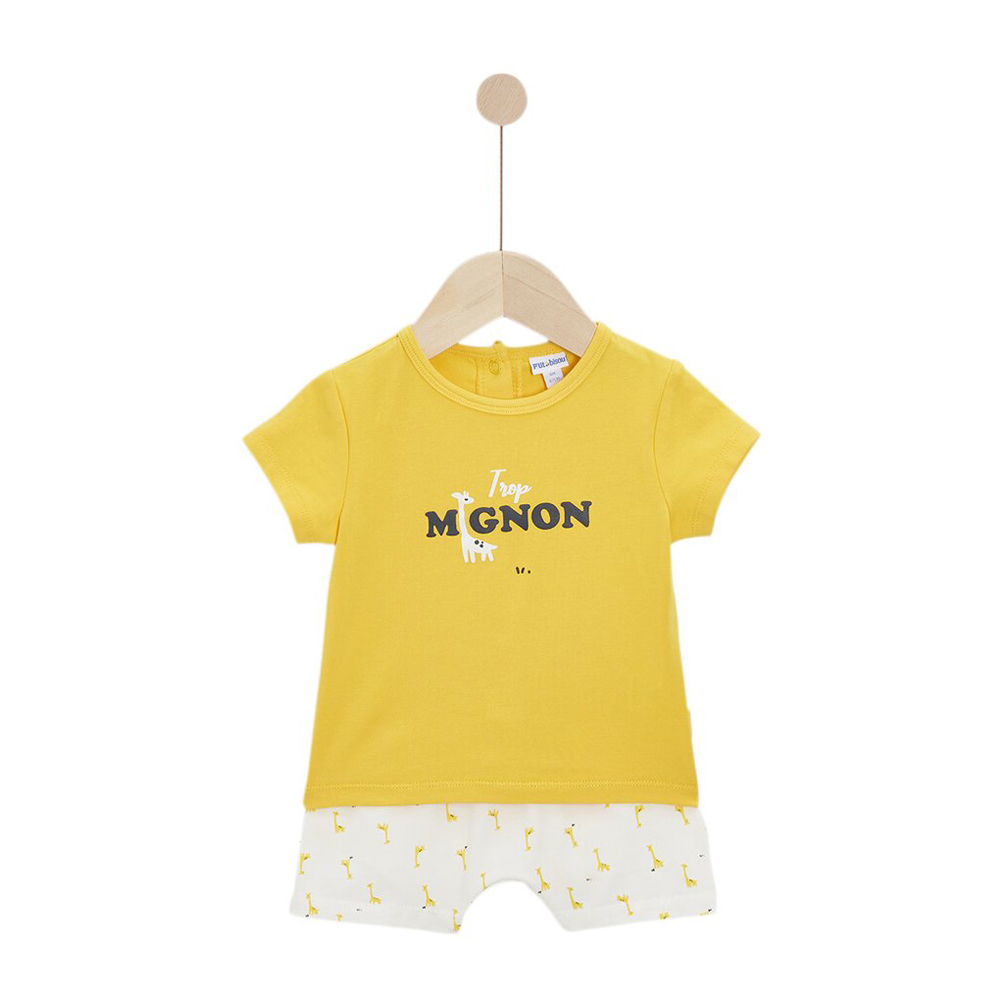 P’tit bisou - Short et Haut Bastide ensoleillée JAUNE P’tit bisou