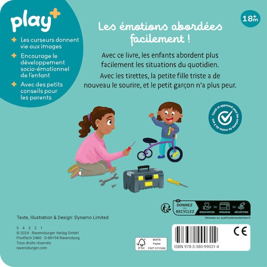Play+ Livre Mes routines Les émotions Multicolore 