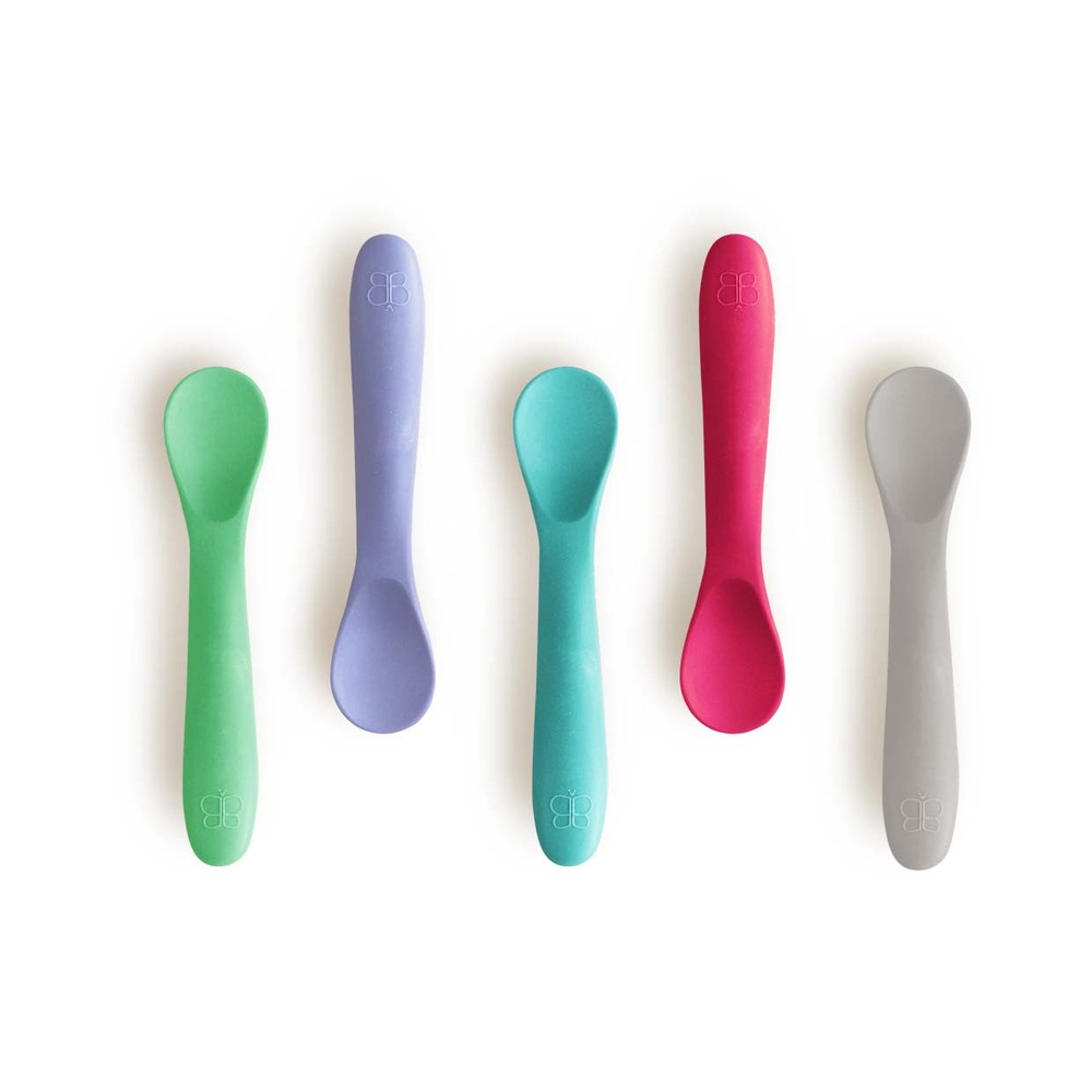 BBLUV - Set de 5 cuillères en silicone ROSE BBlüv