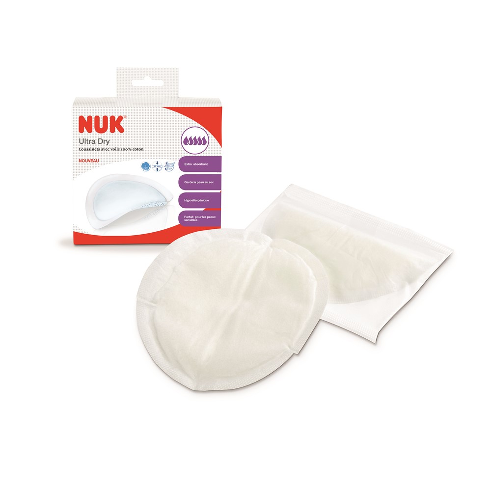 30 coussinets 100% coton BLANC Nuk
