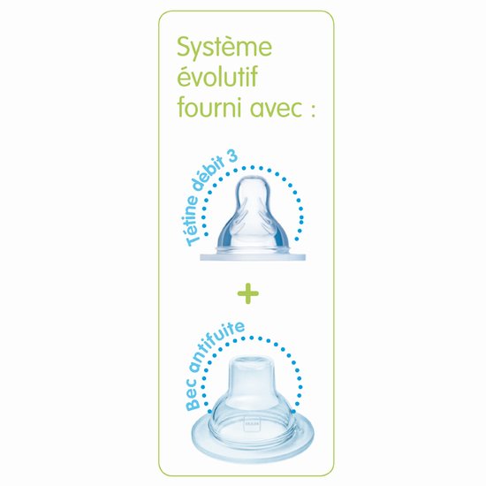 MAM Biberon de transition Rose 220 ml MAM Biberon de transition Rose 220 ml