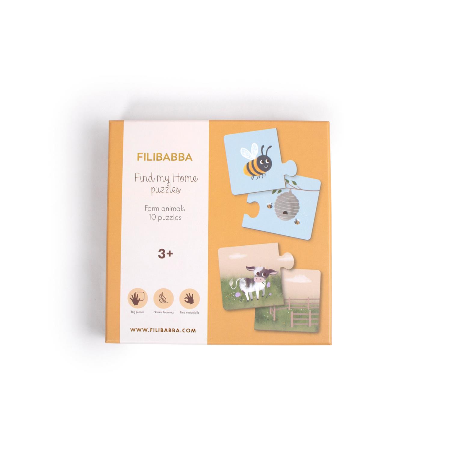 Puzzles Retrouve ma maison Animaux de la ferme MULTICOLORE Filibabba