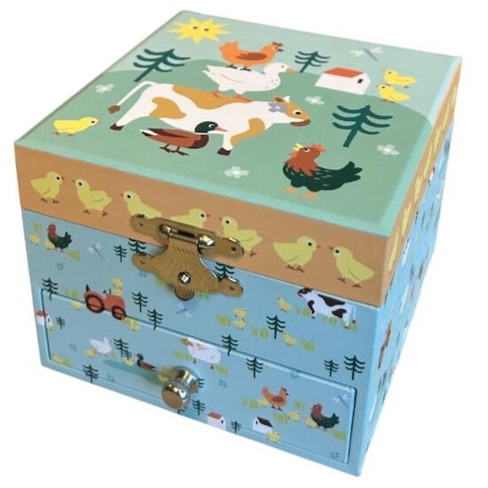 Trousselier Coffret Musique Cube Ferme Vert 