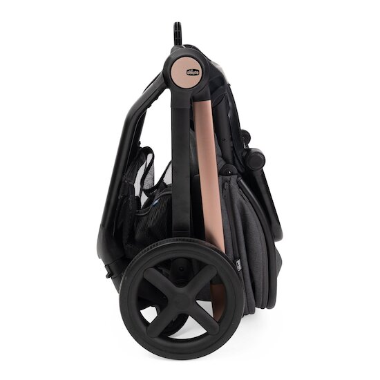 Chicco Poussette Mysa avec adaptateurs Black Satin  Chicco Poussette Mysa avec adaptateurs Black Satin