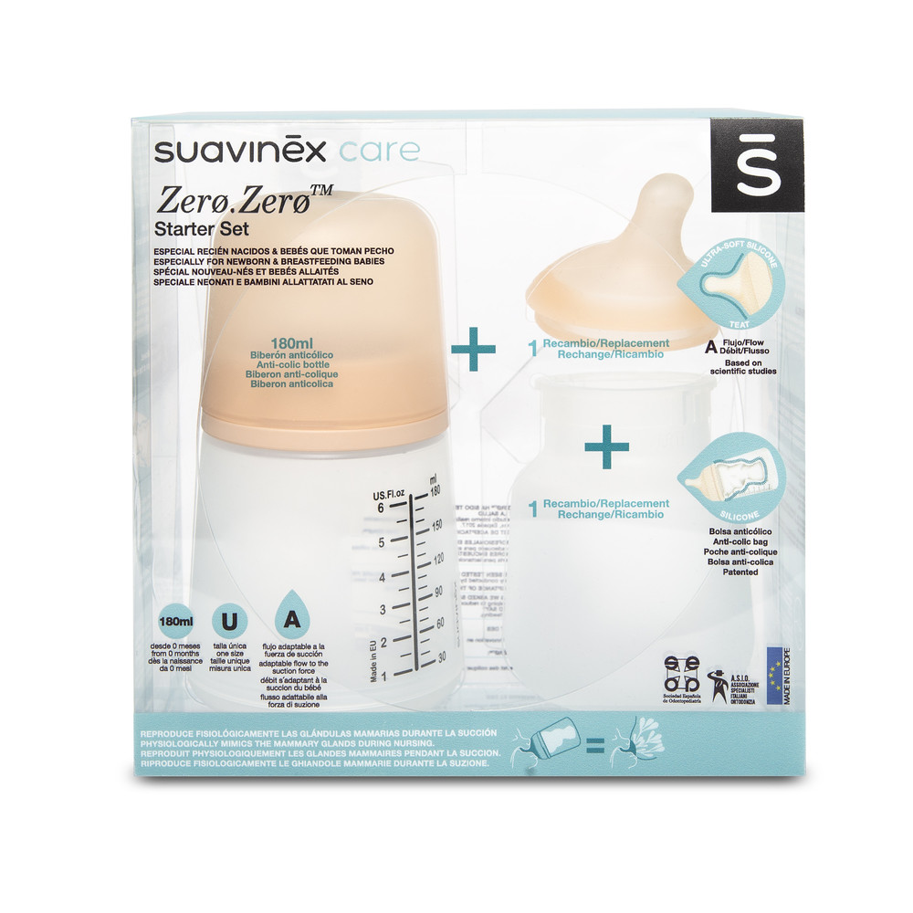 Kits De Biberons - Suavinex Set Zero. Biberon Anti-colique 180ml Tétine  Spécial Allaitement + Sucette Zero - Cdiscount Puériculture & Eveil bébé