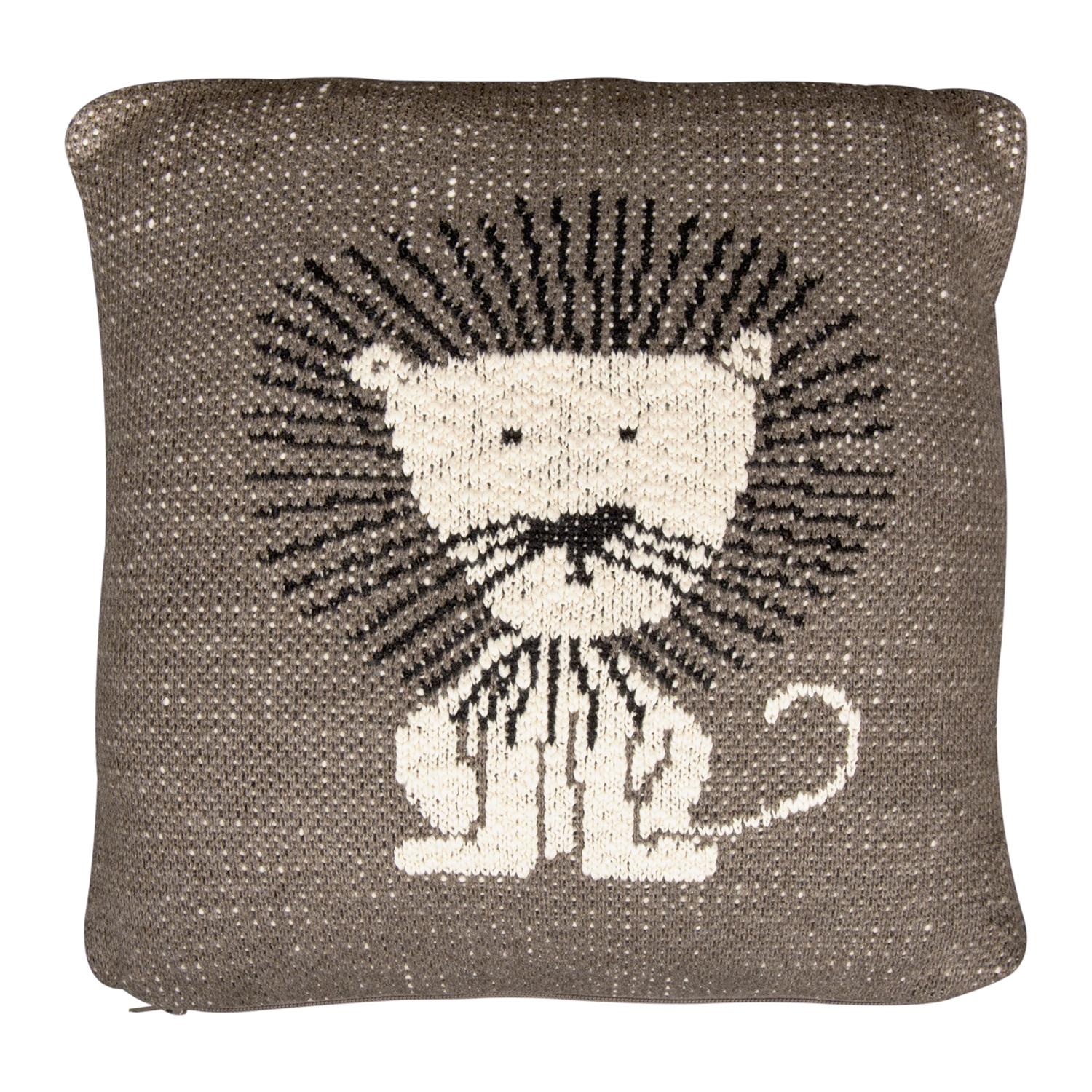 Coussin tricot MARRON Quax