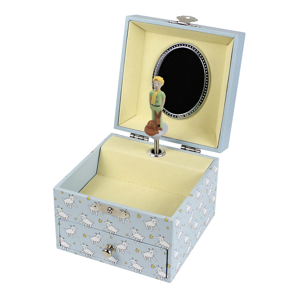 Coffret Musique Cube Phosphorescent Le Petit Prince Et Mouton BLEU Trousselier