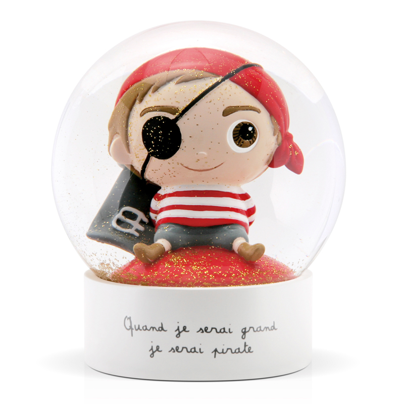 Boule à neige Pirate BLANC Label'tour